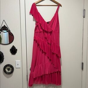 Torrid Hot Pink Asymmetrical Dress